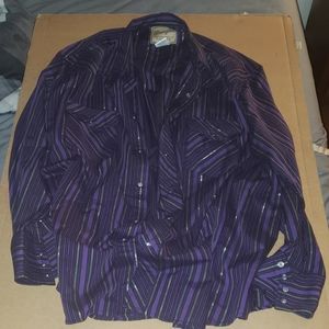 Mens wrangler western fashion dress shirt